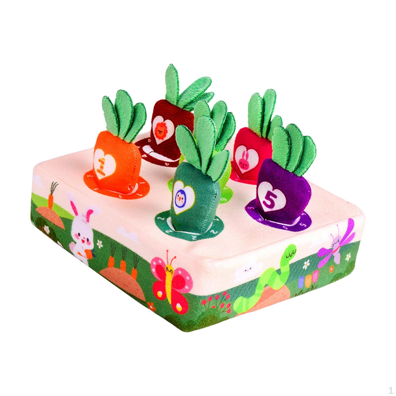 

Плюшевая игрушка-головоломка с морковкой для собак увеличивает обучение добыче пищи 9Pcs Carrots