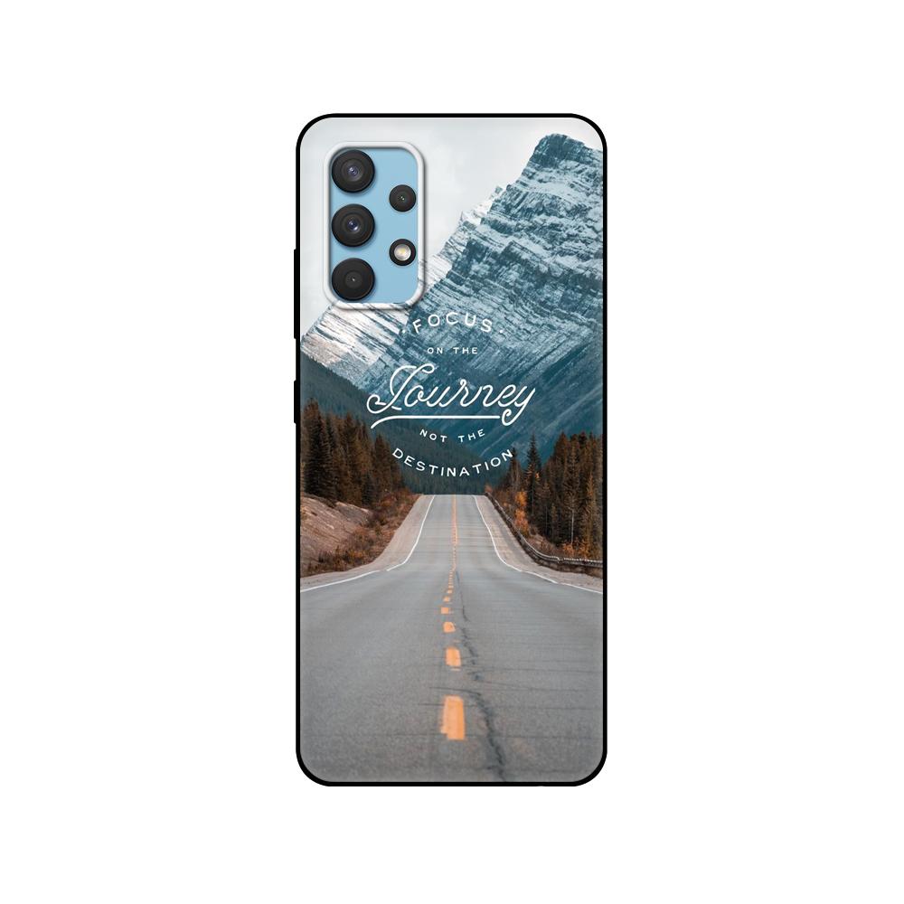 Czarny pokrowiec tpu do Samsunga Galaxy A12 A22 A32 A42 A52 A72 4g 5g S21 PLUS ultra tylna obudowa podróż góra morze plaża cytaty