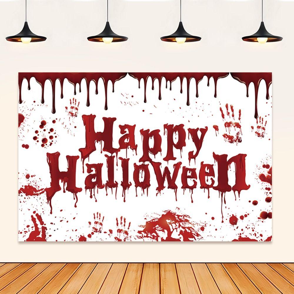 Scary Atmosphere Halloween Flag Trick Or Treat Happy Halloween Banner Multi-style   Home Decor