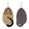 Sisal Cat Scratching Mat Cute Animal Shape Hanging Cat Scratch Mat Protect Your Furniture Vertical Cat Scratcher for Indoor Cats