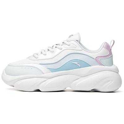 Cat Paw Casual Cushioning Slip Resistant Abrasion Resistant Coverage Low Top Chunky Sneakers Women's White Blue 922048894-2