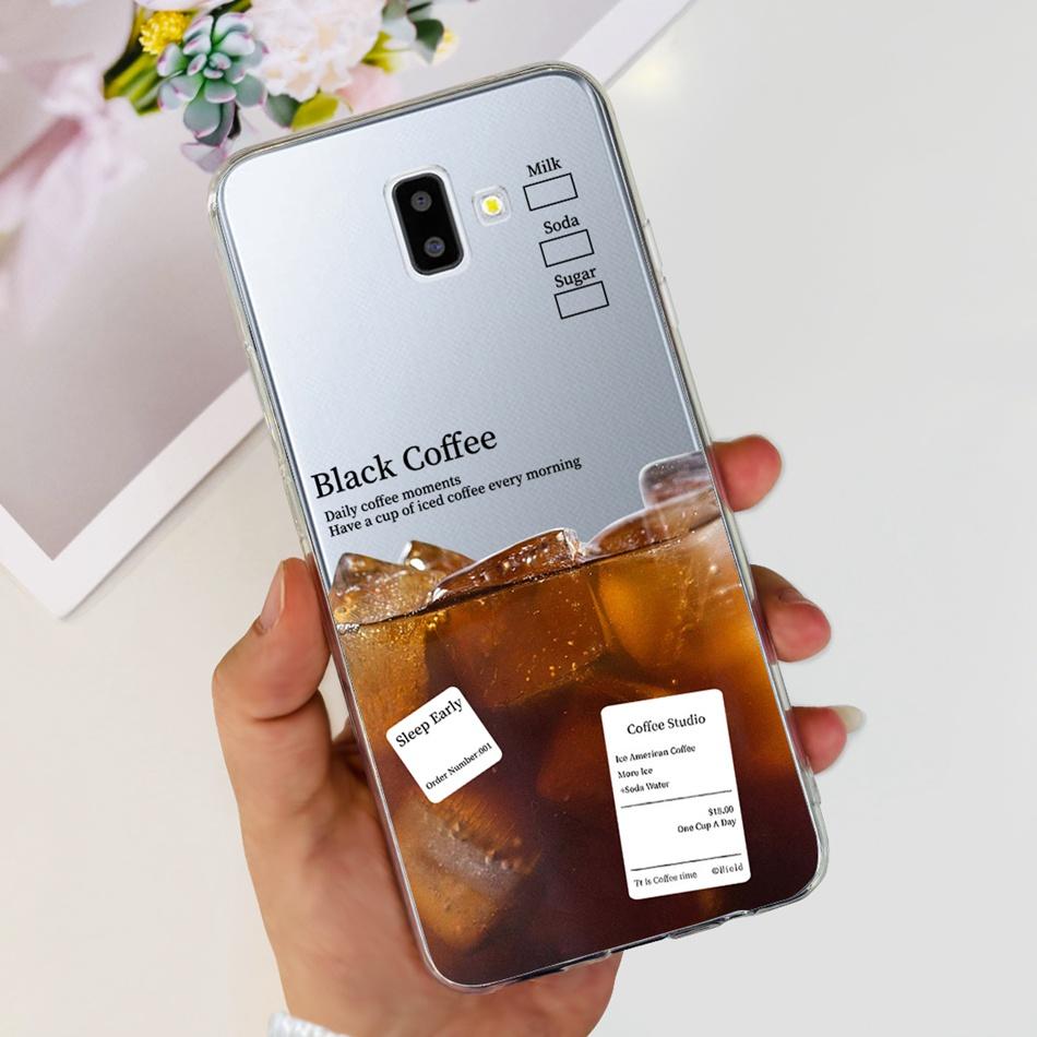 For Samsung Galaxy J6 Plus Case Samsung J6 2018 J 6 J6Plus J610F J600F Elegant Printing Soft Silicone TPU Clear Phone Back Cover
