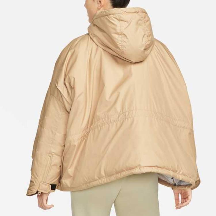 Nike Therma-Fit Repel M65 Einfarbig Kapuzenjacke Locker Langarm Baumwolljacke Damenjacke Khaki Weiß DD4649-200