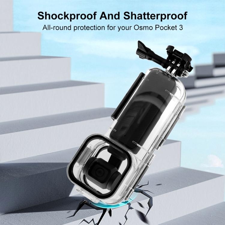 Pentru DJI Osmo Pocket 3 PULUZ Carcasă de Scufundare Subacvatică Impermeabilă 45m (Transparent)