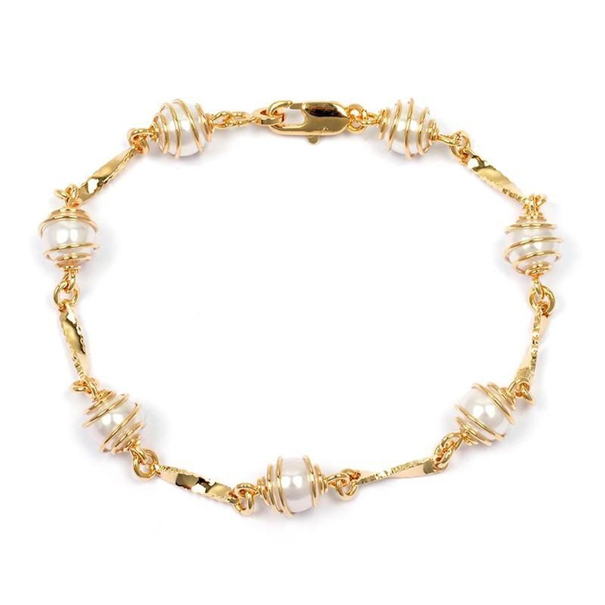 

Les Trésors De Lily [M8868] - Позолоченный браслет Sissi из белого золота - 6 мм