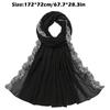 Embroidered Lace Women Long Shawls Solid Colors Summer Wraps Headscarf Hijab Cover  Female Shawl