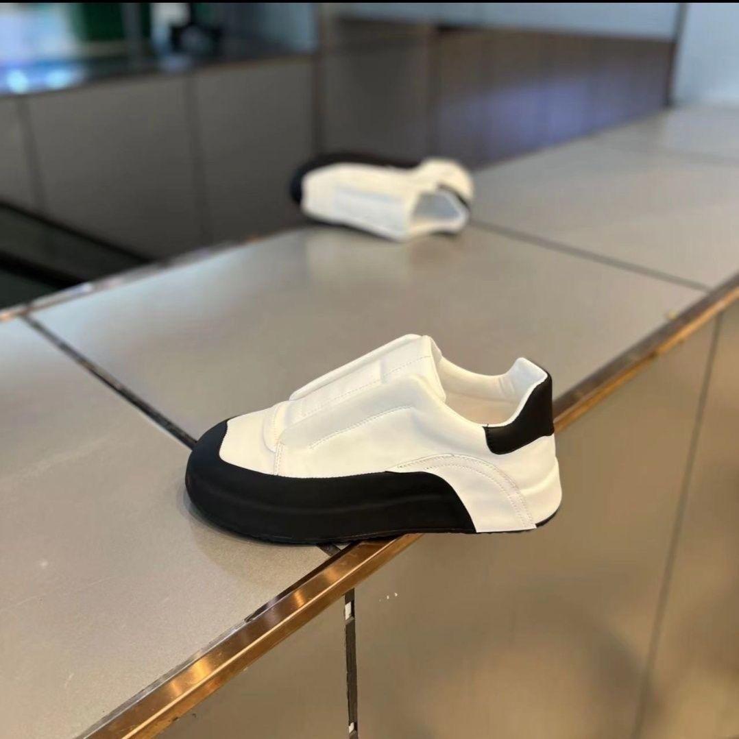 

Chunky Sneakers Men Cover Bottom Board Shoes Fashion Casual Genuine Leather Cowhide Increased Internal Platform Running Shoes 44