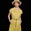 Wudao Summer Lapel Belted Shirt Dress