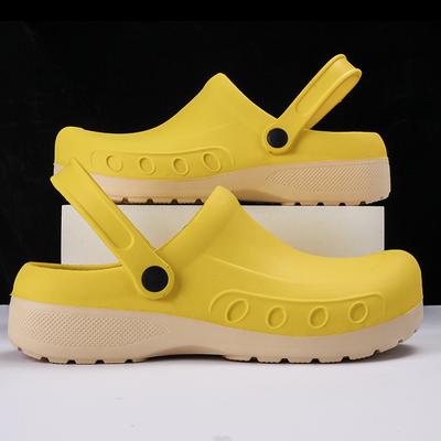 Men Chef Clogs Men Kitchen Shoes Eva Injection Shoes Anti -Slip Outsole Comfortable Garden Clogs Waterproof Sandal Big Size 40 -49