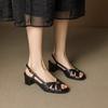 Medium Heel Sandals for Women Sexy Designer Fashion Sandal Woman Orthopedic Roman Shoes Brands Shoe Summer New 2026 Chunky Party