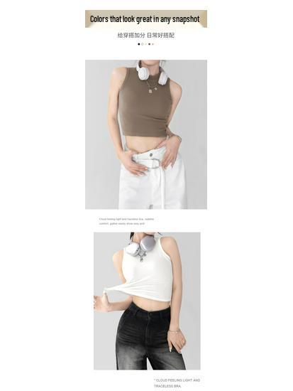 2025 Chic Korean Style Slim Sleeveless Vest: Women's Summer Solid Color Top