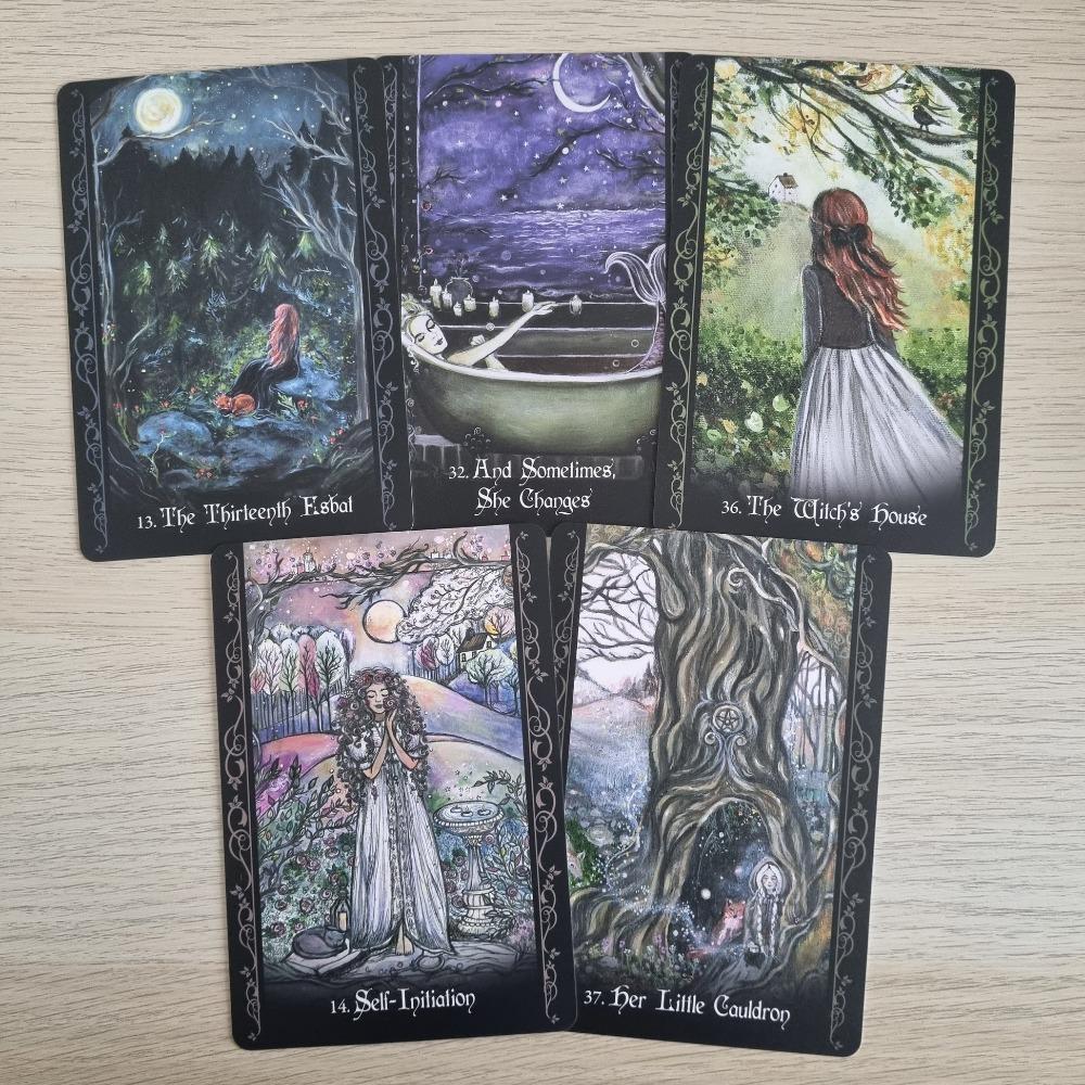 11*6,5 cm Oracolul vrăjitoarei solitare: Cunoștințe, înțelepciune și lumină pentru cărțile dvs. magice 45 buc