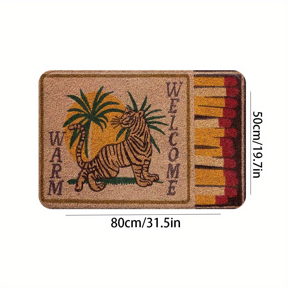 

VIKAMA Powerful Tiger Rug Warm Doormat Floor Mat Welcome Mat Outdoor Carpet Rug For Bedroom Carpet For Live Room Home Dec 40X60CM (1.3X2FT