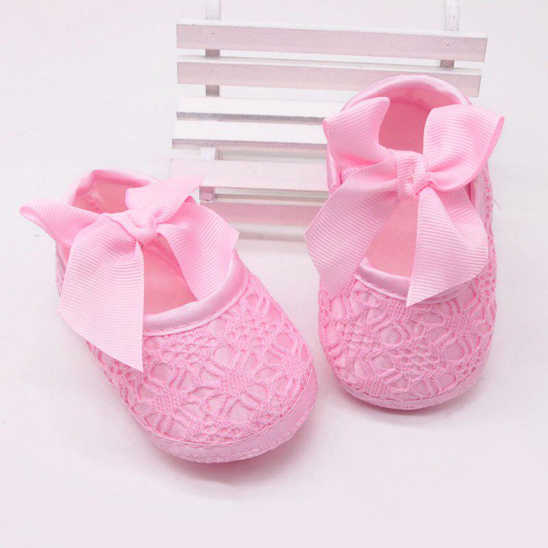 Summer Hollow Newborn Baby Shoes Cute Bows Infant Girl Shoes First Walkers Non-Slip Booties Shoes