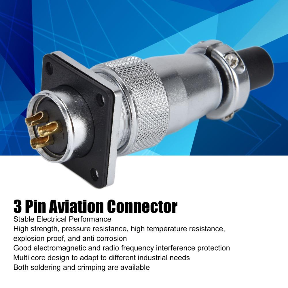 Zinc Alloy Aviation Male Female Plug WS20 Electrical Power Connector  DC Applications