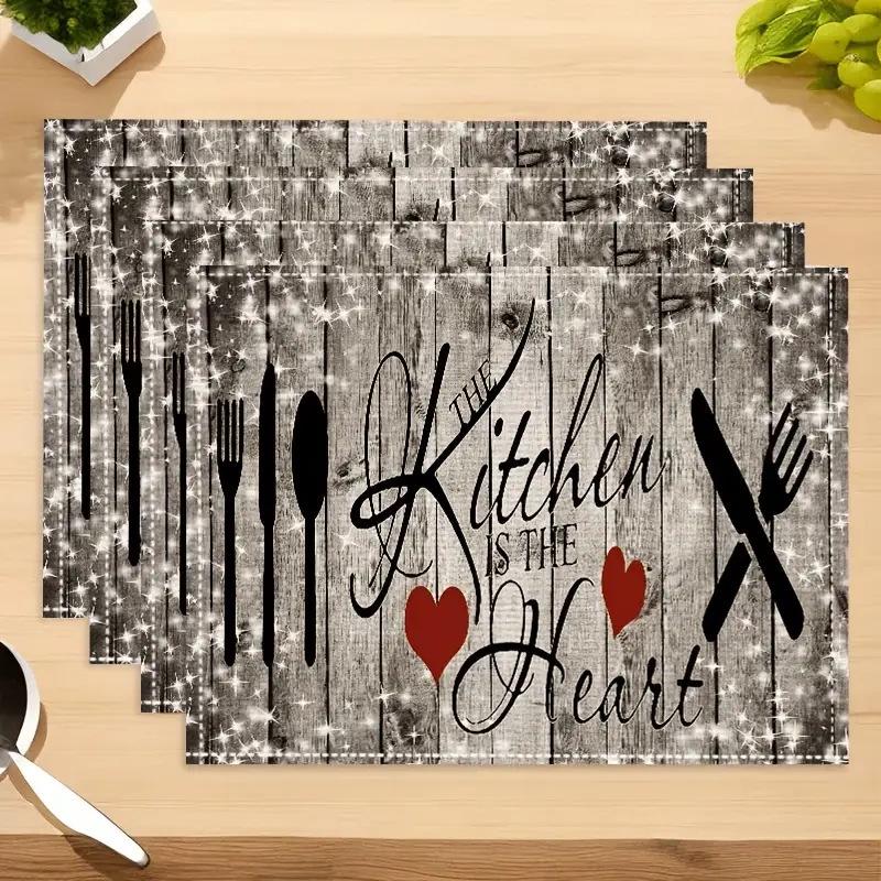 Printed Festival Party Placemats: Stain-Proof, Heat-Resistant Table Decoration