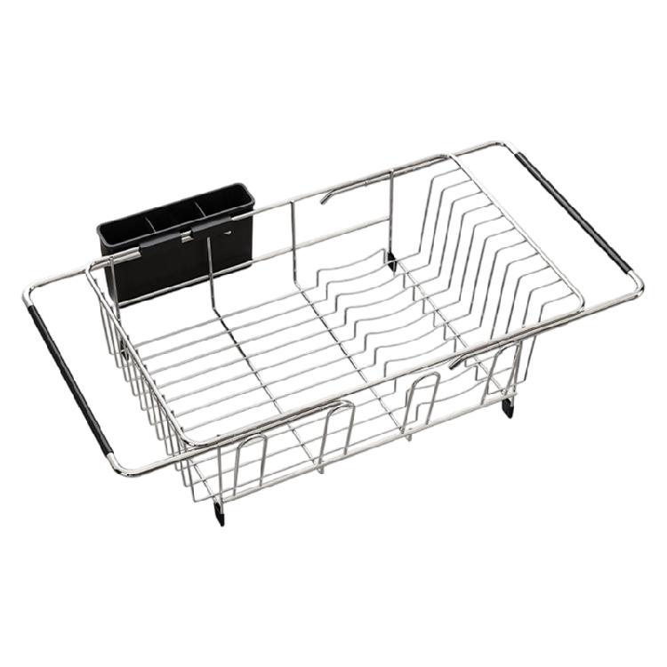 Efficient pliable Dish Rack For Small Kitchens Includes Cutlery Drain Basket And Glass Holder серебряный 2980₽