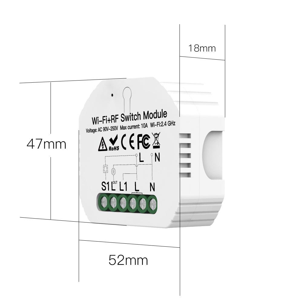Smart WiFi Switch with Alexa Support - Remote Control & Timer for Light Management
