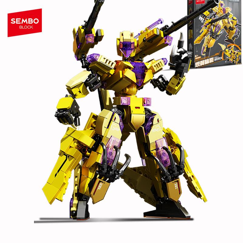 Non-Toxic Sembo Block Mecha Series Building Blocks Battle Robots Model Kits Kids Assembled Bricks Ornament Toys For Children Halloween Gifts