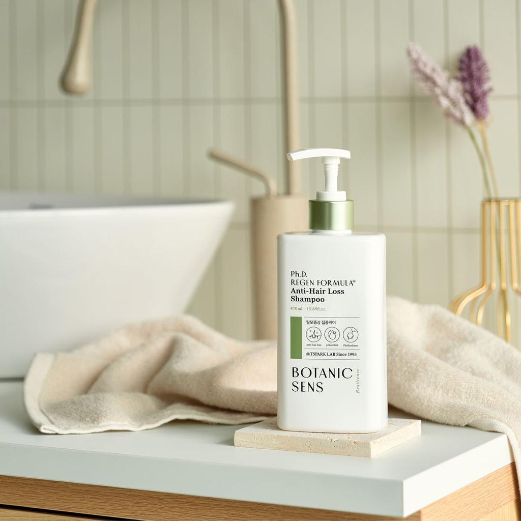 Functional vegan mildly acidic anti-hair loss shampoo for alleviating hair loss symptoms