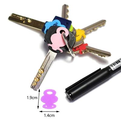 12Pcs/Set Multicolor Key Top Covers Head Caps Tags Id Markers Mixed Toppers Color Identification Ring Silicone Key Case