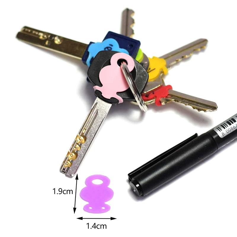 

12 шт./компл. разноцветные верхние крышки для ключей, бирки, маркеры для идентификации, разноцветные верхние крышки, силиконовый чехол для ключей