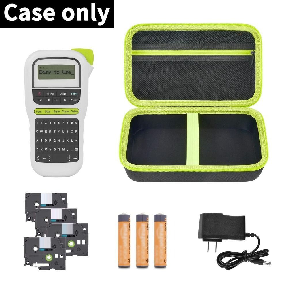 Portable Label Maker Storage Bag EVA Large Capacity Holder Sturdy for Brother P-Touch PTH110BP/ PTH110/ PTH111/ PTE110