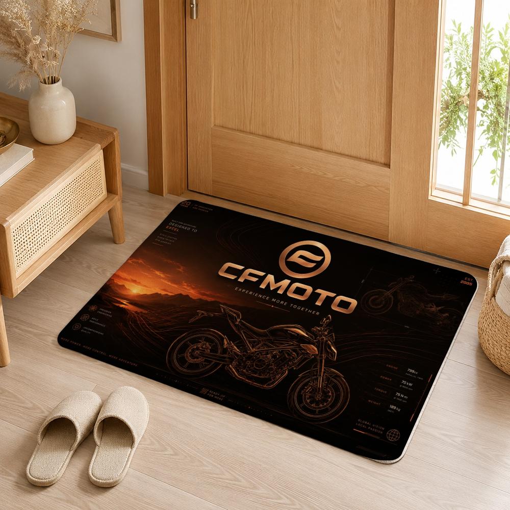 Stylish Motorcycle Design C-CFMOTO Floor Mat Doormat Hallway Carpet Living Room Rugs Bath Floor Mats Home Decor