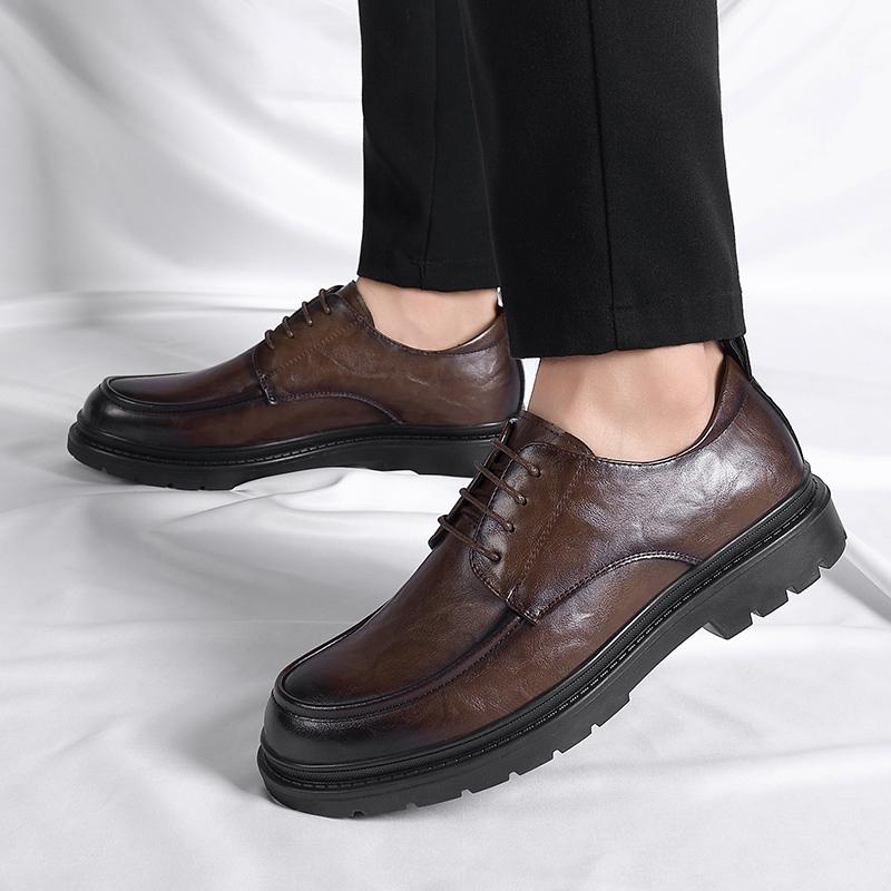 Fashion Luxury men's leather shoes Comfortable daily high-quality style Elegant work or party Thick soled height increasing shoes