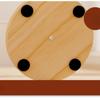 2-Tier Wooden Cat Ball Track Toy,Cat Turntable with Removable Balls, Interactive DIY Circle Toy for Cat Mental/Physical Exercise