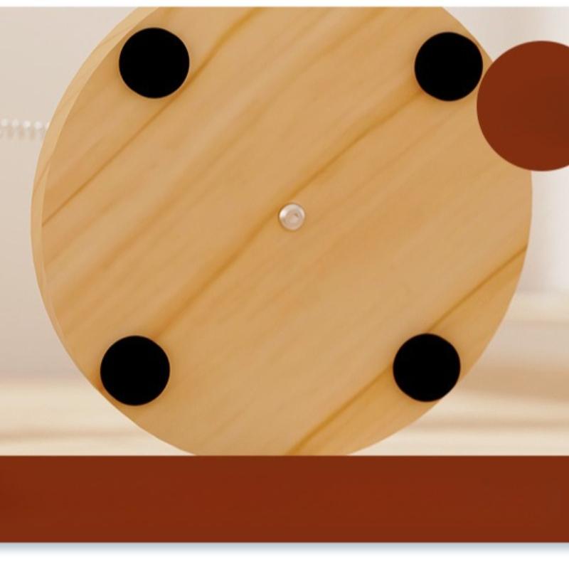 2-Tier Wooden Cat Ball Track Toy,Cat Turntable with Removable Balls, Interactive DIY Circle Toy for Cat Mental/Physical Exercise