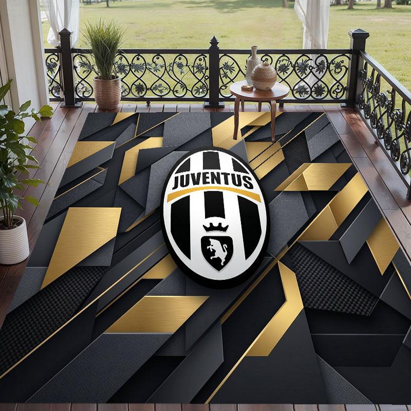 Soft Floor Carpet Juventus FC Pattern Area Rug Decorative Mat For Home Room Decoration