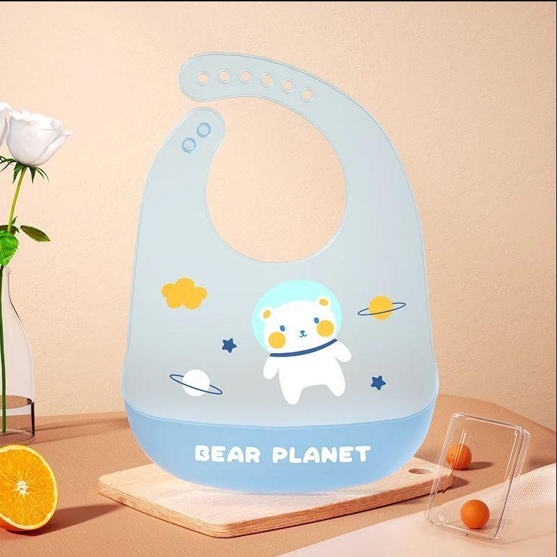 

Детский нагрудник для кормления, силиконовый водонепроницаемый с летним легким дизайном, ультратонкий многоразовый предмет первой необходимости для приема пищи младенцев и малышей