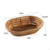Shallow Woven Fruit Tray | Raised Open Rim, Imitation Rattan Basket, for Kitchen Counter L Oval