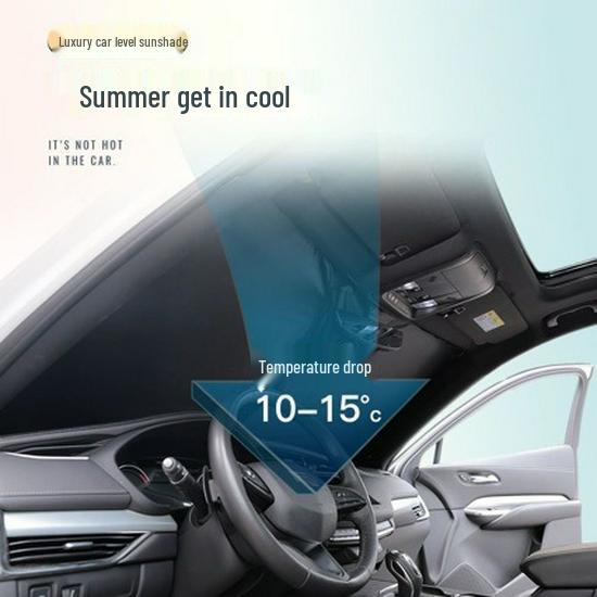 Double-Layer Car Windshield Sunshade: Heat Insulation & Light Blocking
