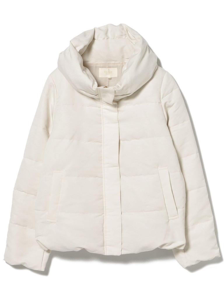 Beams Heart IVORY S Down Blouson with Volume Neck Women's