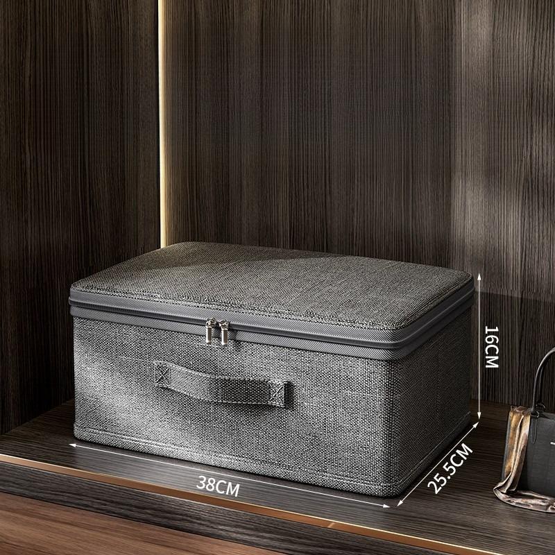 1pc Stackable Storage Box ,Organizer for Toys/Books | Grey, Foldable Design for Home/Closet/Bedroom,Space Saving Design