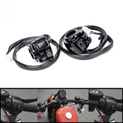 2Pcs Motorcycle 1" Handlebar Switches Control and Wiring Harness For