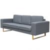 Day and Night - Day and Night 3-seater Sofa In Light Gray Fabric
