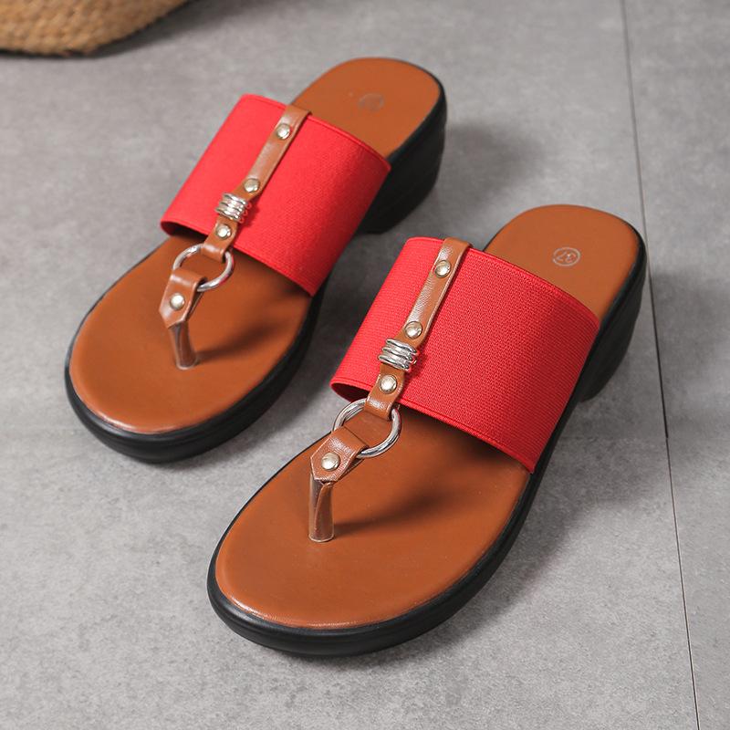 

Slope heel beach flip-flop women s slippers new fashion women 36 чорний