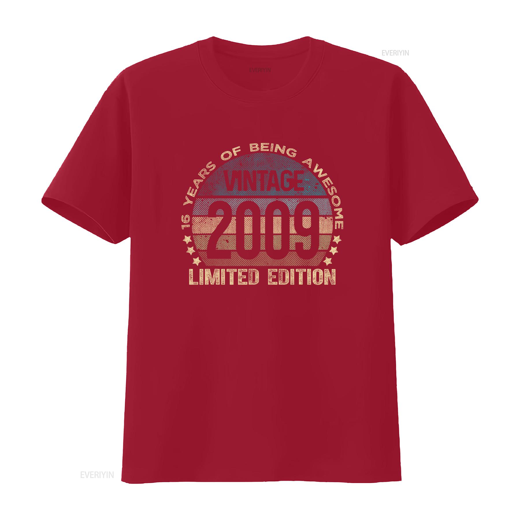 

Vintage 2009 Limited Edition 16 Years Of Being Awesome 16th Birthday T Shirt vintage Washed designer clothes Soft Stylish S