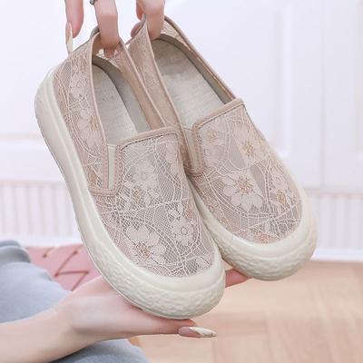 Fisherman Shoes Women's Summer New Xiaoxiangfeng Hollow Mesh Shoes Women's Breathable Lazy Casual Shoes Platform Student Shoes