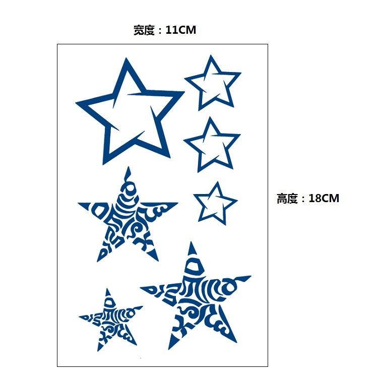 Gradual Change Herbal Fashion Personality Japanese Wave Whale Waterproof Simulation Long Time Does Not Fade Tattoo Sticker