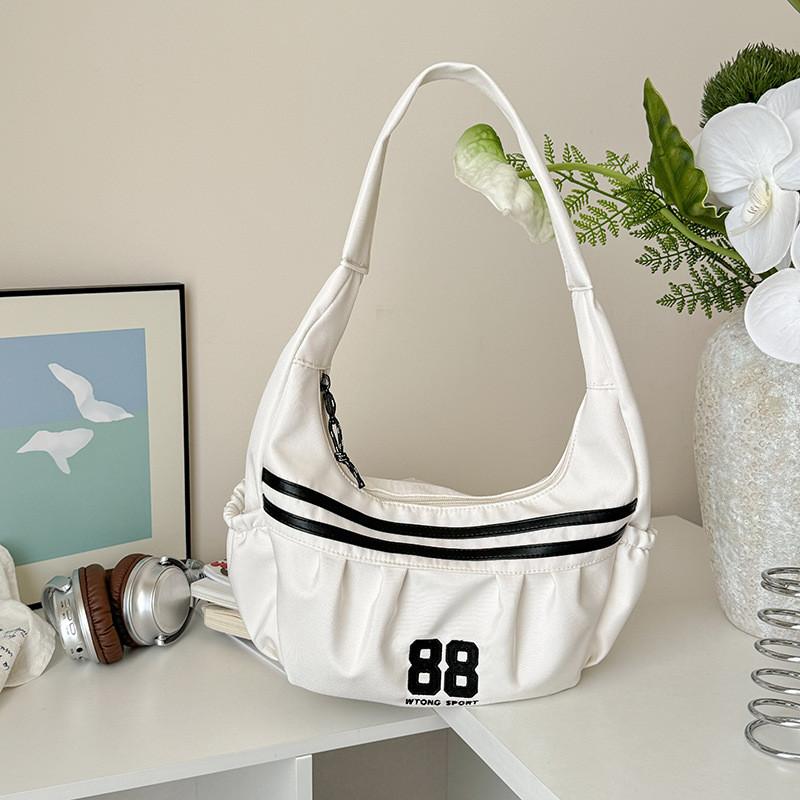 

Детская повседневная дорожная сумка цифровой формы пельменя в простом стиле, просторная белый