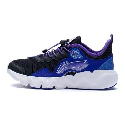 Li Ning Lost Shock Absorption Rebound Sports Casual Shoes Kids Sneakers Black Blue YKCS072-7