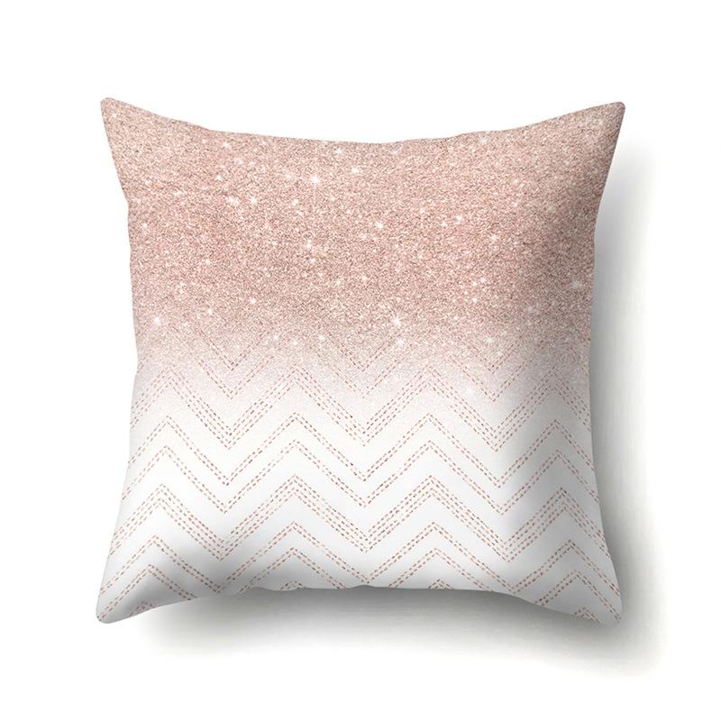 Polyester Pillow Case Automobile Decoration Home Printed Pillow Case Waist Cushion Cover Car Cushion Head Cushion Cover