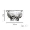 2Pcs/Lot Japanese Hammer Pattern 60ml Small Capacity Glass Tea Cup Tea Appreciateing Cup Kung Fu Tea Accessories Crystal Tea Cup