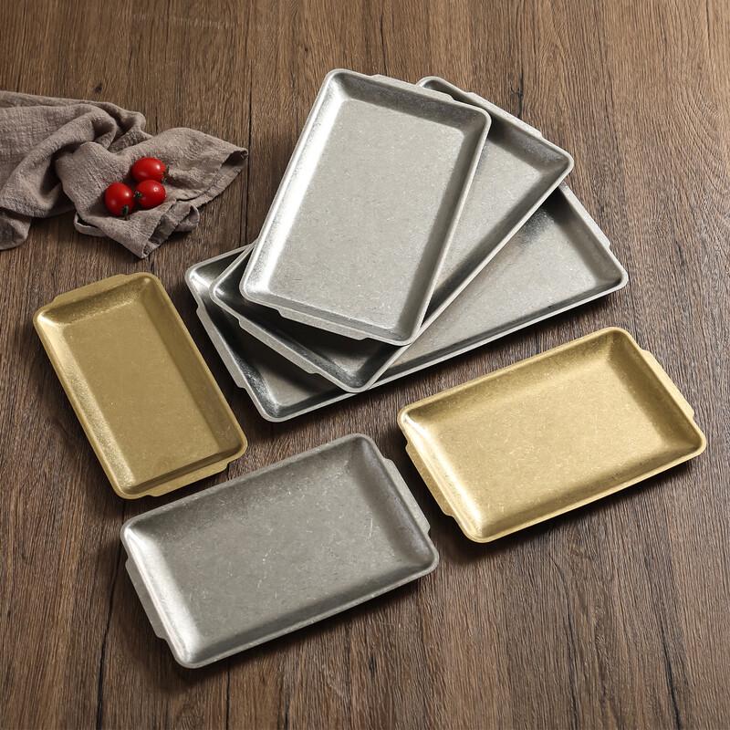 Di Ruien Rectangular 304 Stainless Steel Dinner & Dessert Plate
