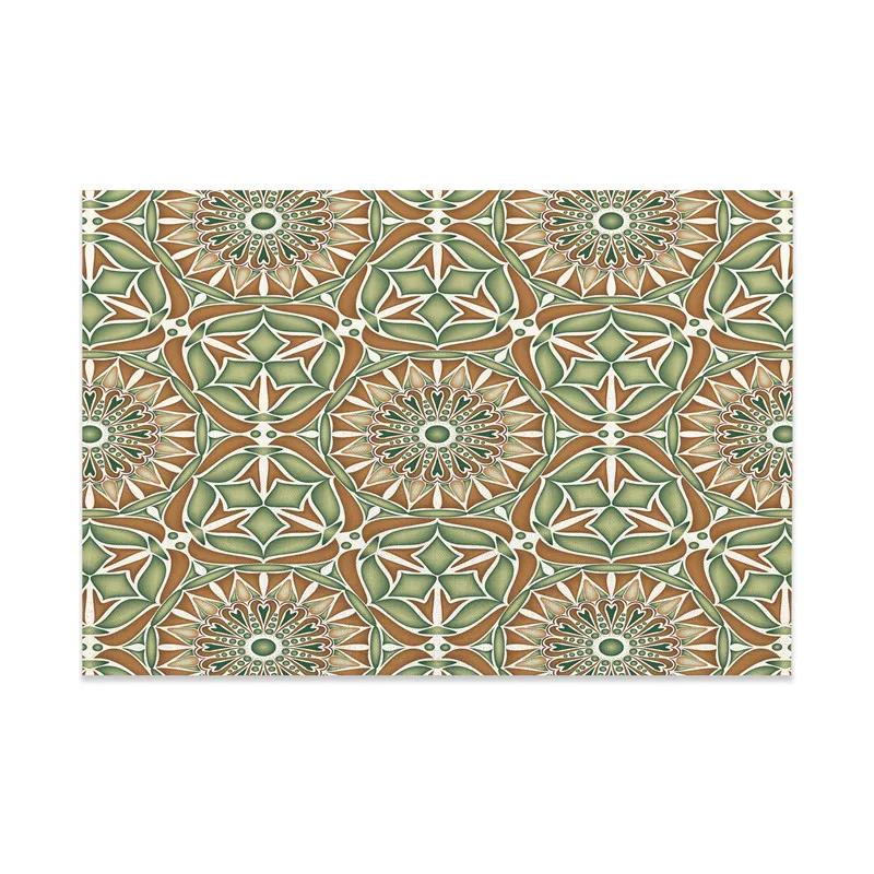 Vintage Mandala Placemats Washable Boho Floral Place Mat for Home Party Dining Tables Wedding Kitchen Banquets Decor