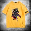 Naruto surrounding ferret god anime print cotton short-sleeved T-shirt men's summer loose shoulder half-sleeved top